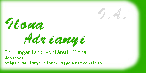 ilona adrianyi business card
